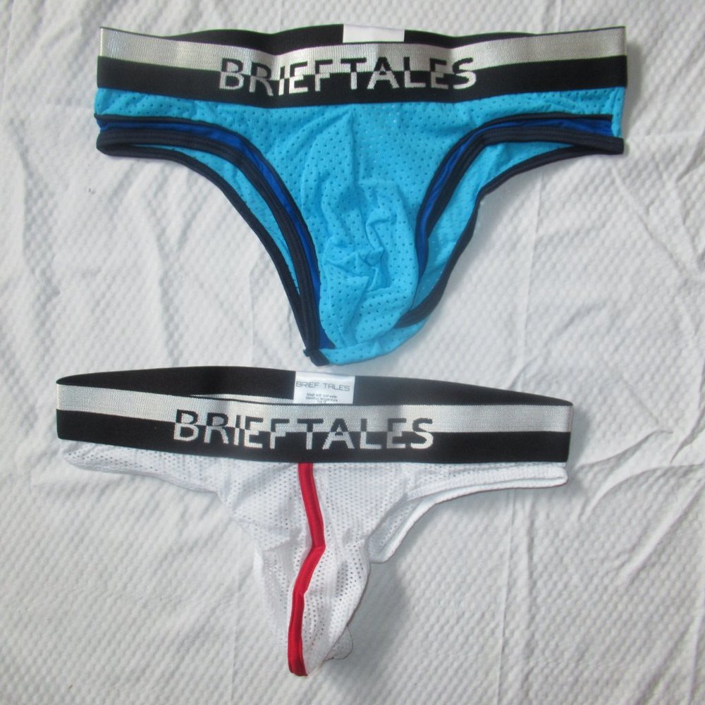 Double Up & Save Brief Tales NWT Mesh Bikini Briefs Size M